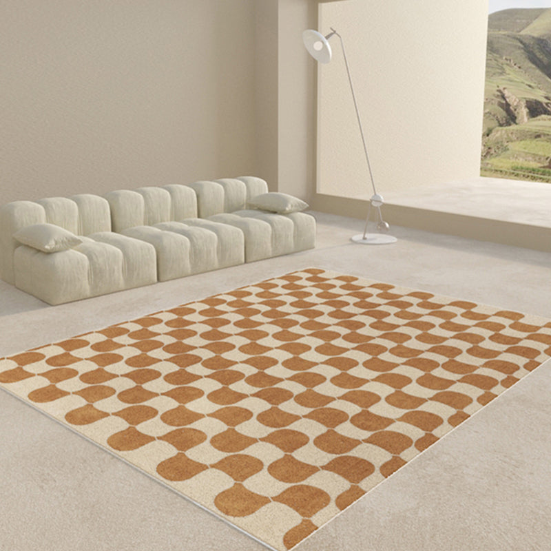Tapis de motif en bois moderne de couleur unie simple du tapis de motif en vile