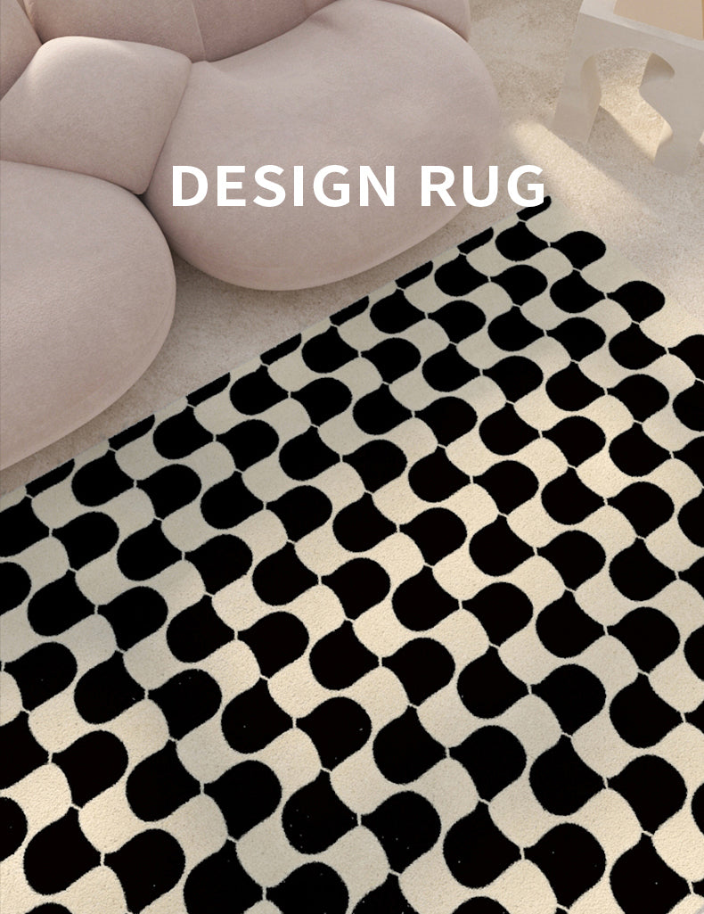 Tapis de motif en bois moderne de couleur unie simple du tapis de motif en vile