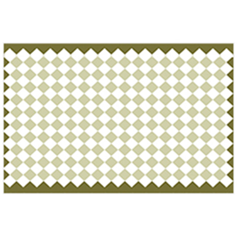 White Tone Relaxing Area Rug Polyester Buffalo Plaid Rug Non-Slip Backing Indoor Rug for Living Room