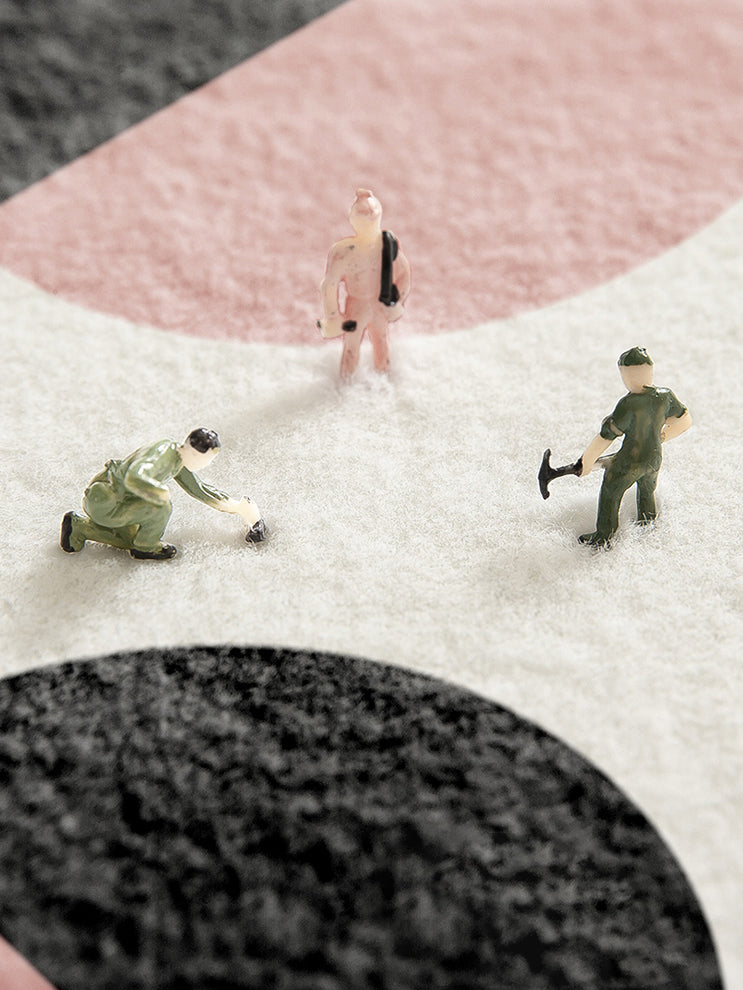 White Tone Relaxing Area Rug Polyester Buffalo Plaid Rug Non-Slip Backing Indoor Rug for Living Room