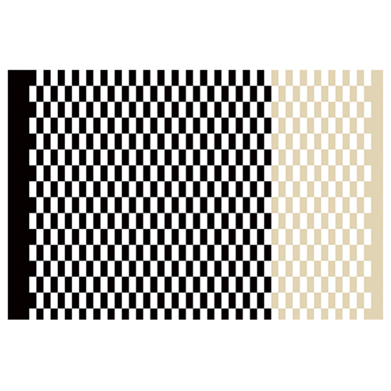 Multicolor Calming Indoor Rug Polyester Gingham Print Rug Easy Care Indoor Rug for Living Room