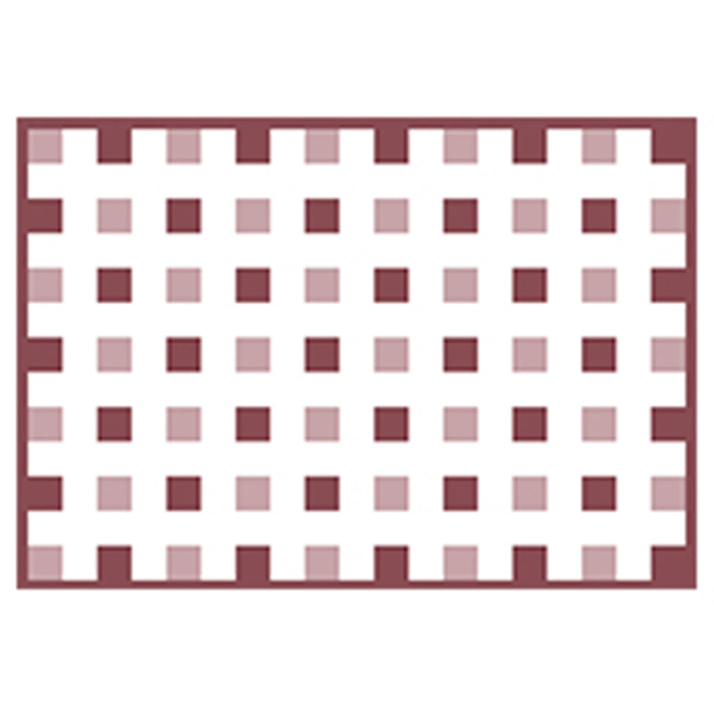 White Tone Simplicity Area Rug Polyester Buffalo Check Rug Non-Slip Backing Indoor Rug for Bedroom