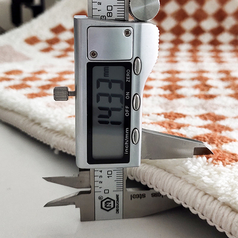 Multicolor Modern Area Carpet Polyester Checkered Indoor Rug Easy Care Carpet for Living Room