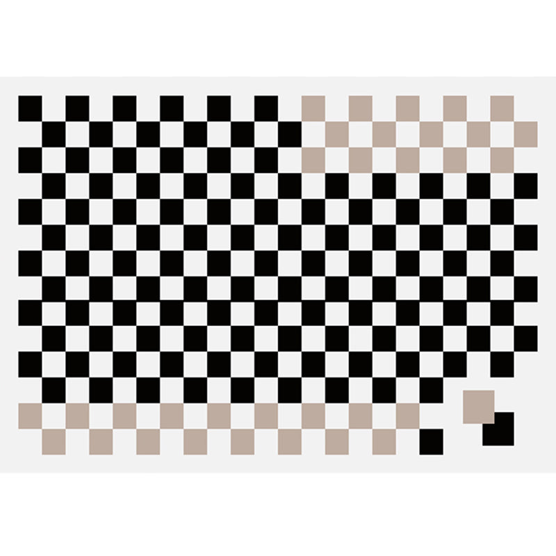 Multicolor Gingham Print Rug Polyester Carpet Trendy Anti-Slip Backing Indoor Rug for Living Room