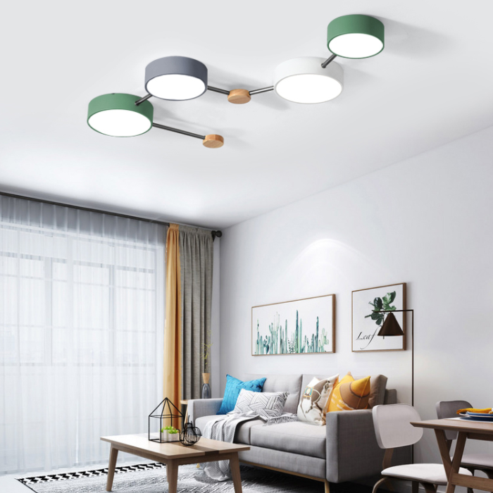New Modern Sputnik Flush Mount Ceiling Light Metal Bedroom Flush Light in Grey