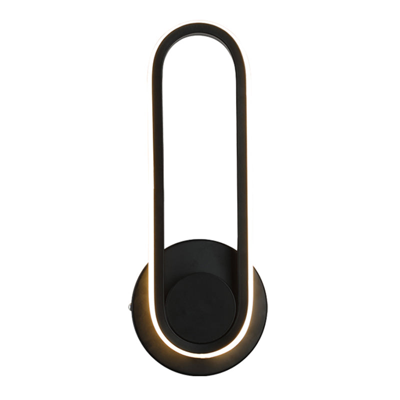 Moderne beknopte LED Roteerbare wand SCONCE Smeedijzeren langwerpige wandlampje met siliconen schaduw