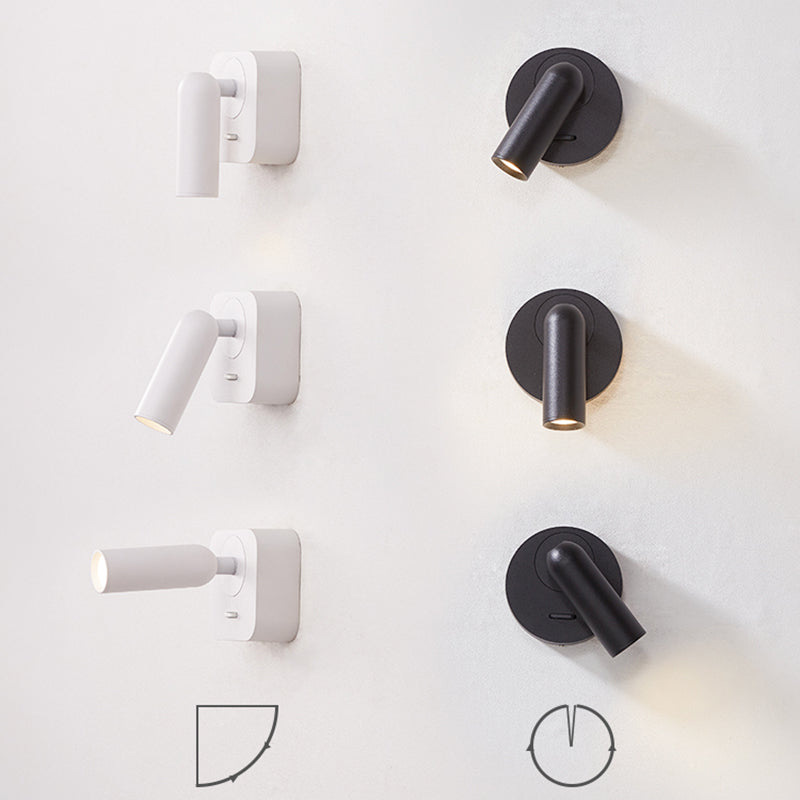 Plan de pared LED de aluminio esmerilado en la simplicidad moderna Luz de pared geométrica de metal para el dormitorio