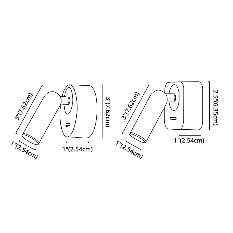 Plan de pared LED de aluminio esmerilado en la simplicidad moderna Luz de pared geométrica de metal para el dormitorio