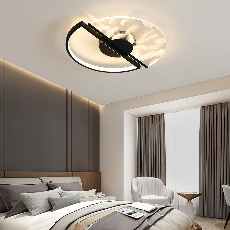 Round Flush Light Fixtures Eenvoud Acryl Plafond Light Fixtures voor Slaapkamer