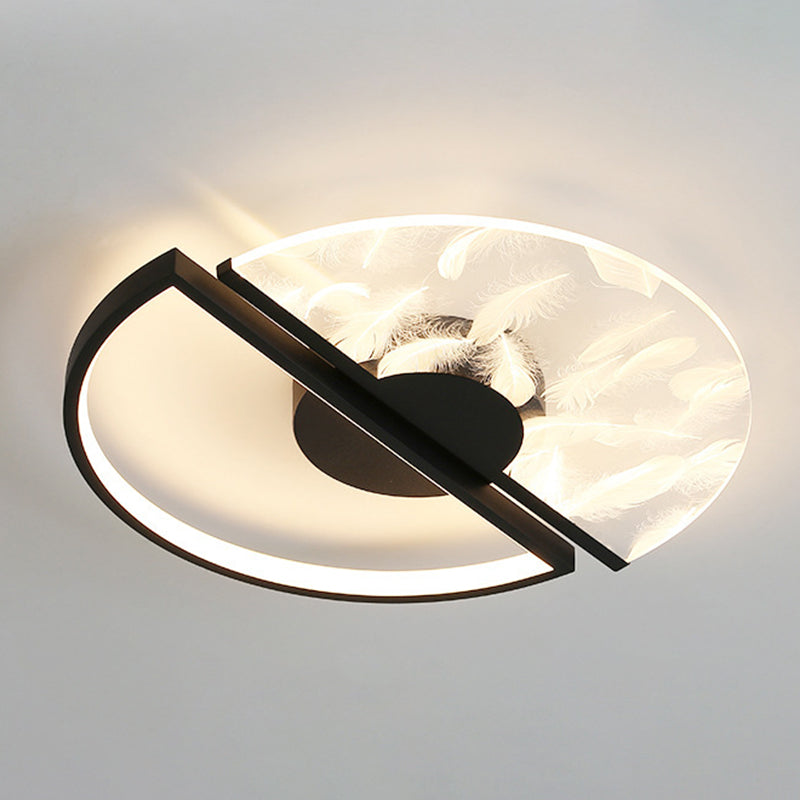 Round Flush Light Fixtures Eenvoud Acryl Plafond Light Fixtures voor Slaapkamer