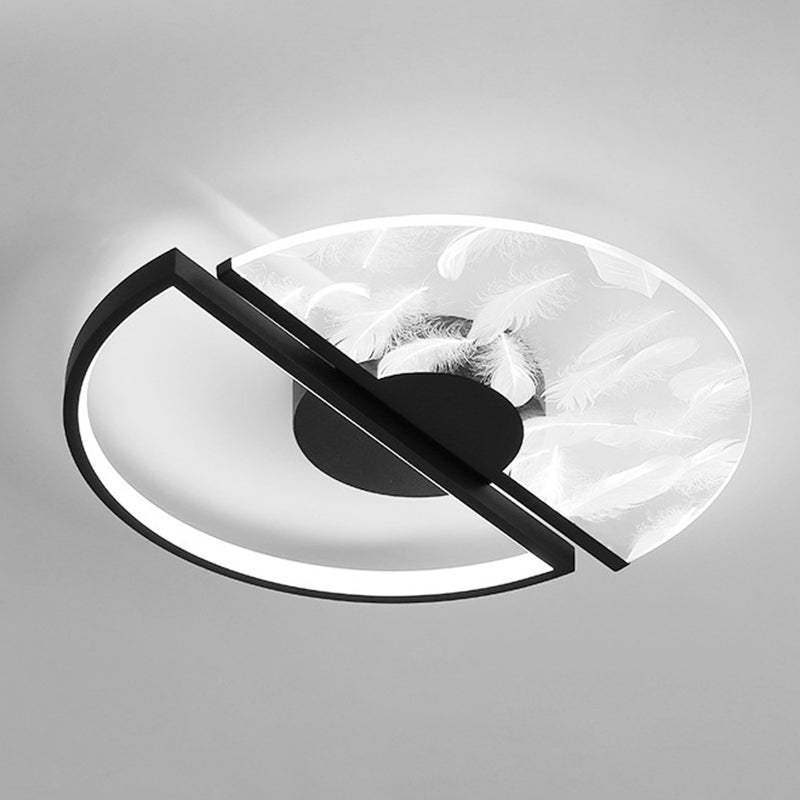 Round Flush Light Fixtures Eenvoud Acryl Plafond Light Fixtures voor Slaapkamer