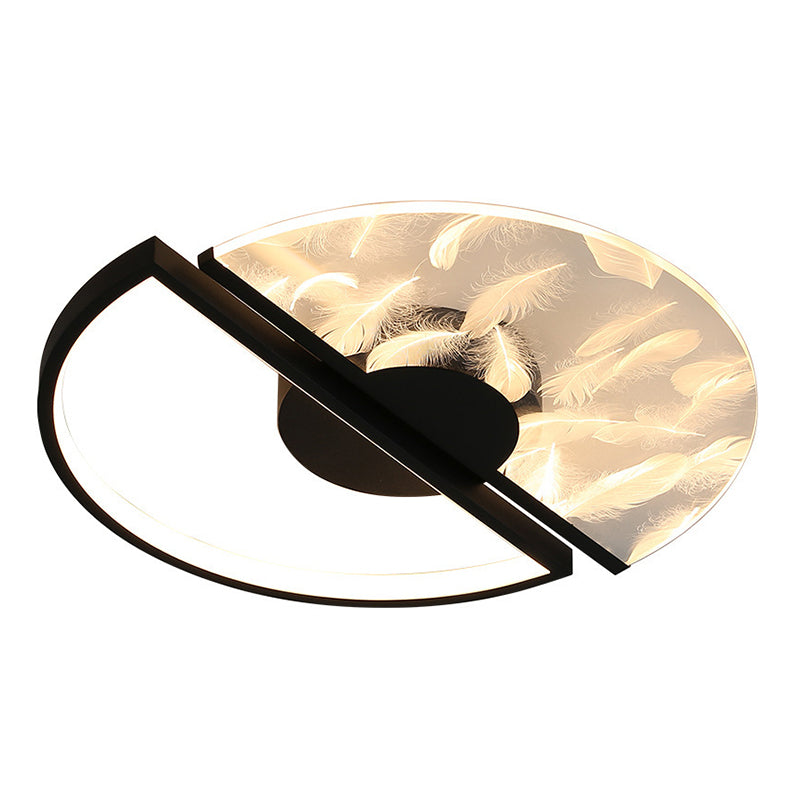 Round Flush Light Fixtures Eenvoud Acryl Plafond Light Fixtures voor Slaapkamer