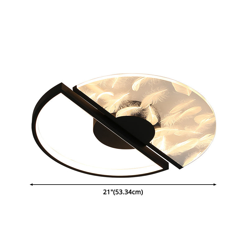 Round Flush Light Fixtures Eenvoud Acryl Plafond Light Fixtures voor Slaapkamer