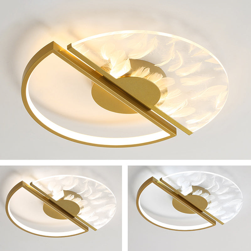 Round Flush Light Fixtures Eenvoud Acryl Plafond Light Fixtures voor Slaapkamer