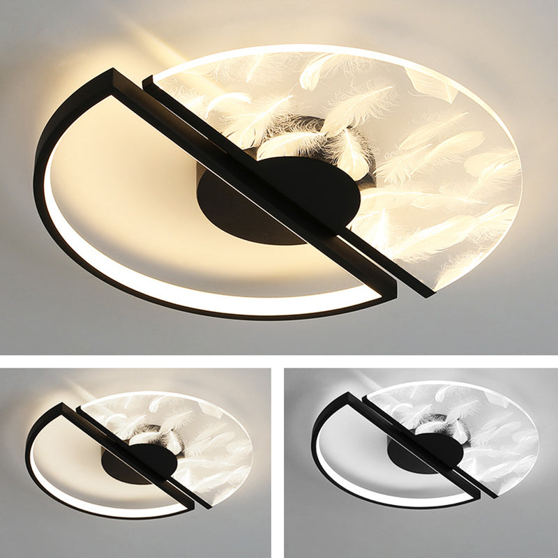 Round Flush Light Fixtures Eenvoud Acryl Plafond Light Fixtures voor Slaapkamer