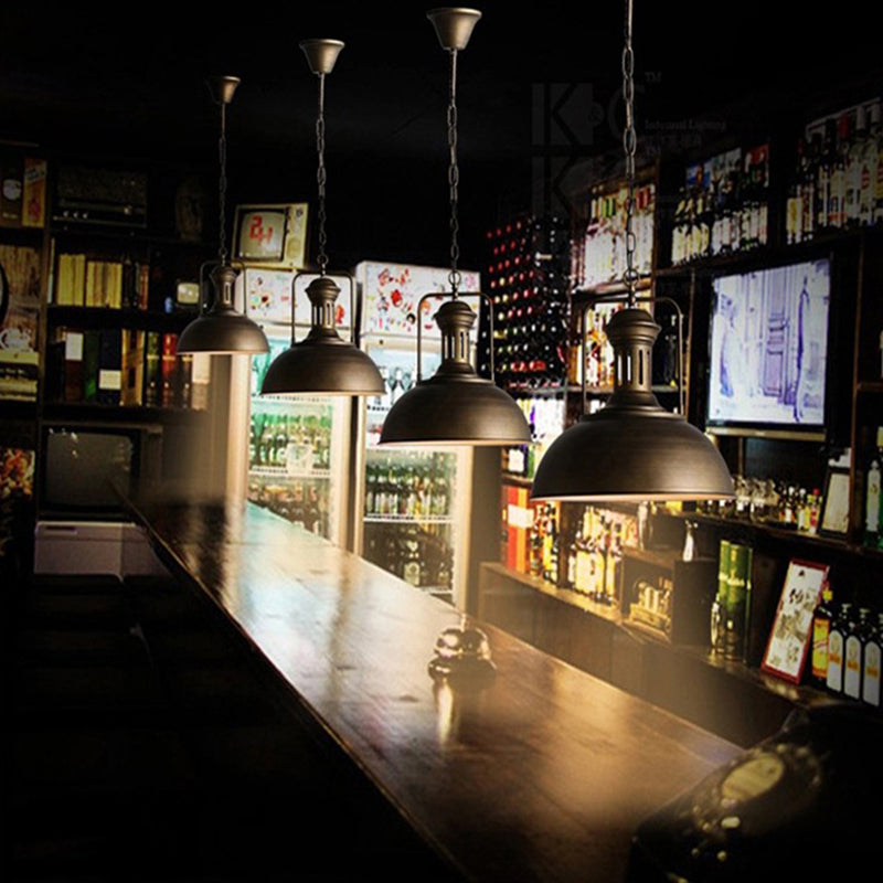 1 pellicule de plafond léger pendentif de style industriel metal luminaires suspendus pour le restaurant