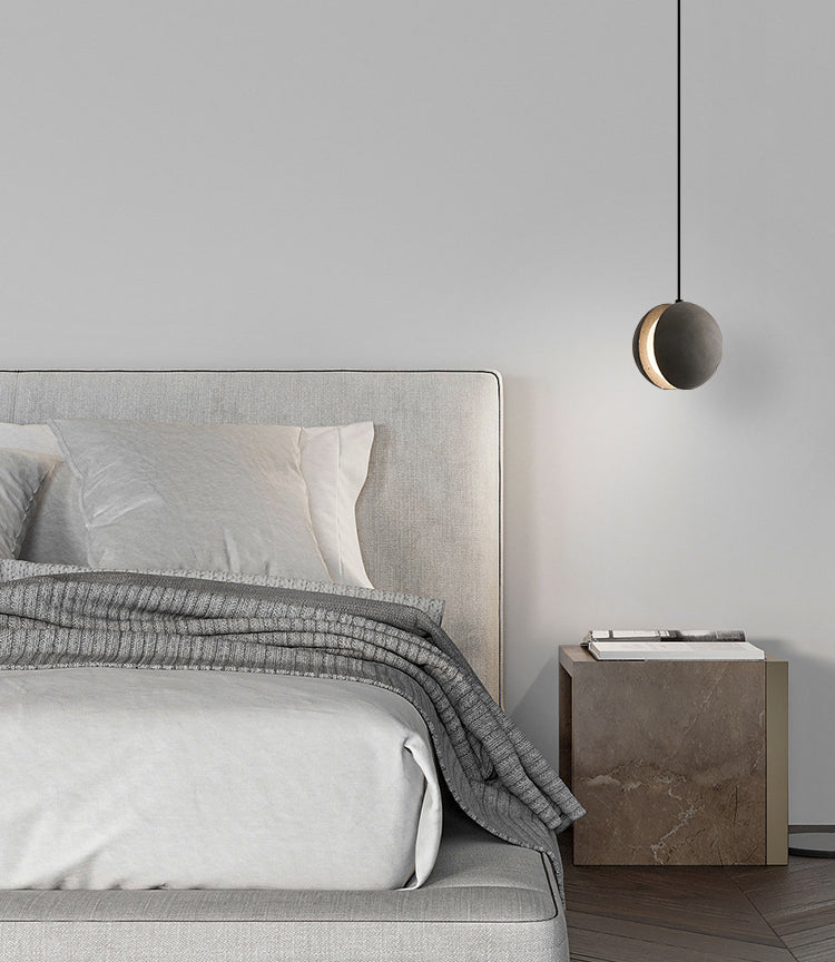 Modern Simplicity Round Ceiling Chandelier Cement Hanging Light for Living Room