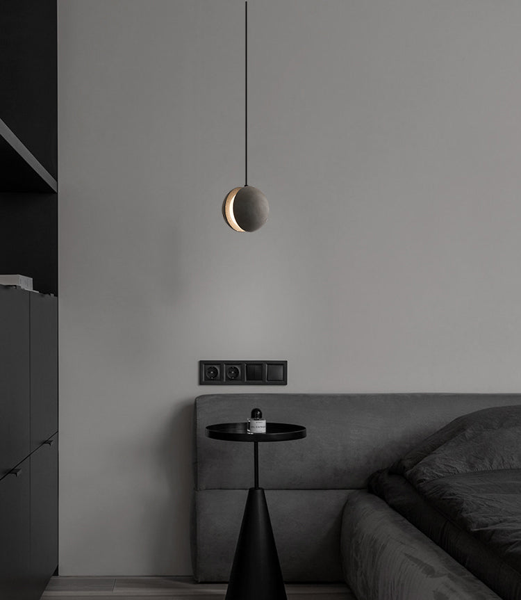 Modern Simplicity Round Ceiling Chandelier Cement Hanging Light for Living Room