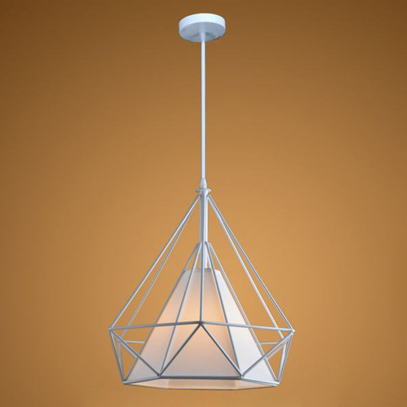 1 pendentif en diamant léger pendentif de plafond en métal industriel avec cordon suspendu pour restaurant