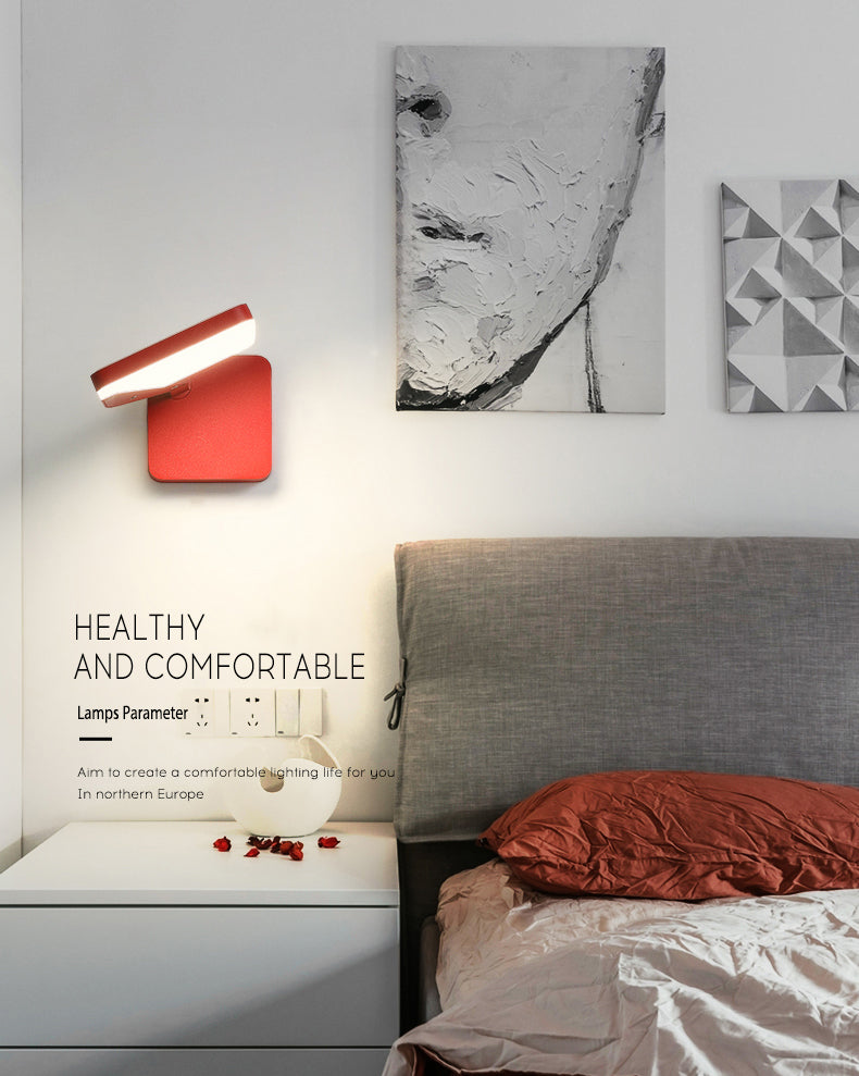 Luz de estudio de dormitorio de interior de pared de pared de pared moderna