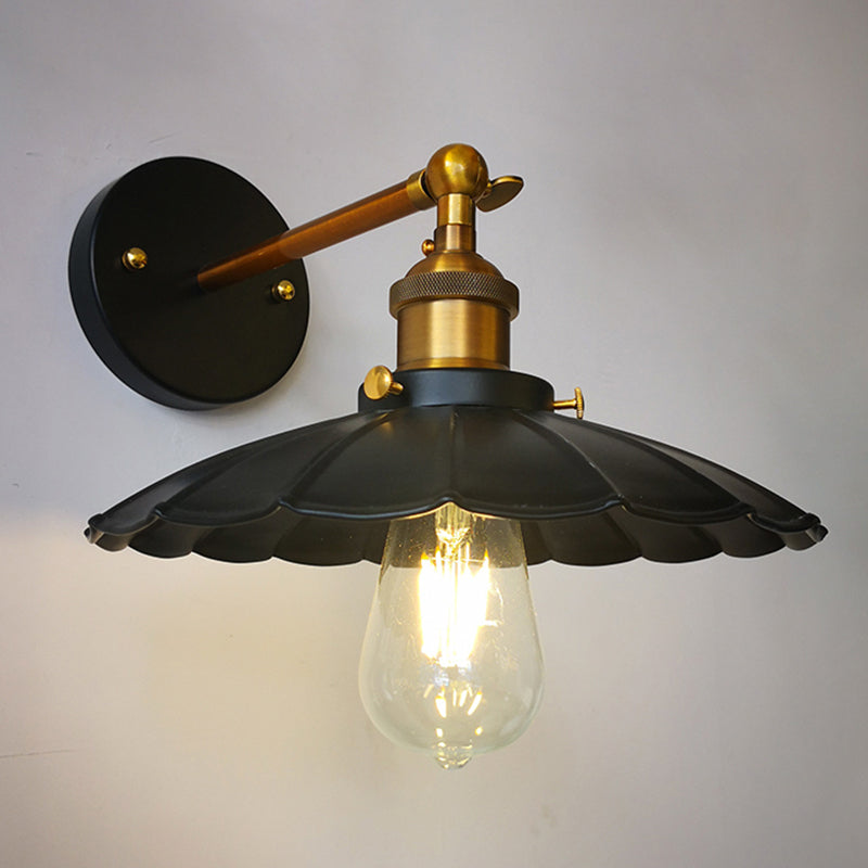 Flared Wall Montierte Lampen Vintage Industrial Metall Wandleuchten Beleuchtungskörper für den Innenhof