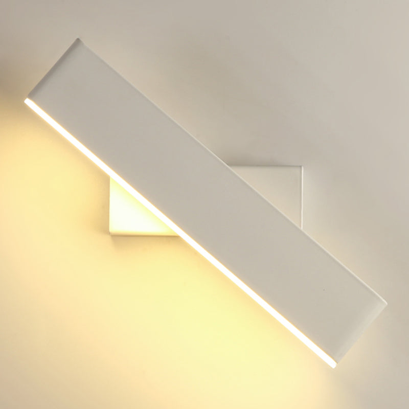 Luz de pared rotatable de hierro forjado de pared LED rectangular moderno moderno con sombra acrílica