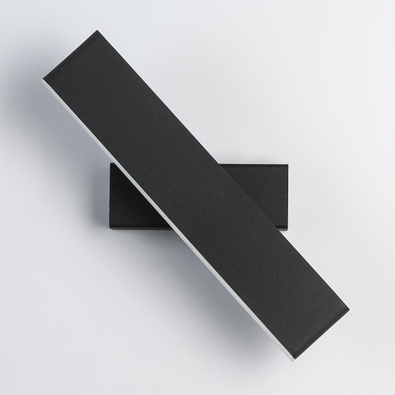 Luz de pared rotatable de hierro forjado de pared LED rectangular moderno moderno con sombra acrílica