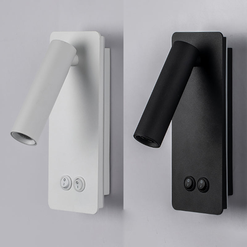 Aluminium -LED -Lesen Wandleuchten im modernen präzisen Stil schmiedeeisernen rechteckigen Wandlicht mit Acrylschatten