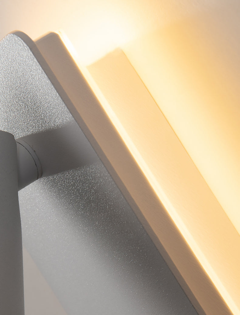 Aluminium -LED -Lesen Wandleuchten im modernen präzisen Stil schmiedeeisernen rechteckigen Wandlicht mit Acrylschatten