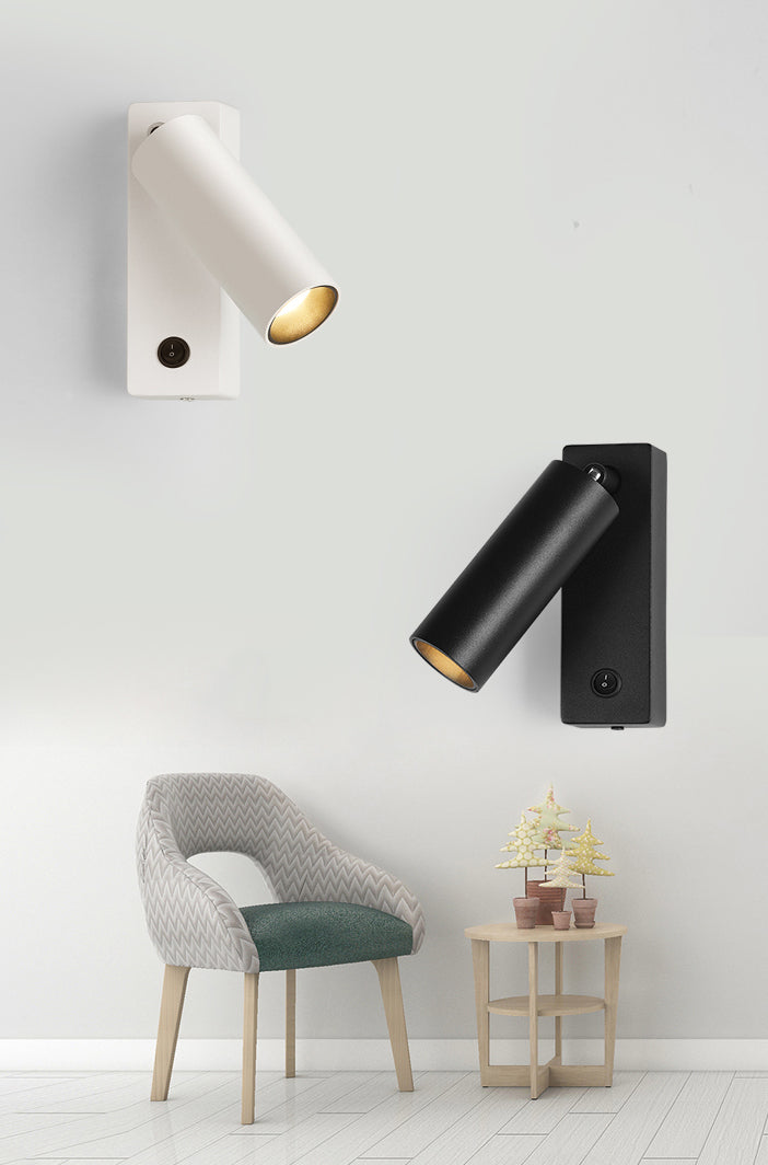 Lámpara de pared rectangular de aluminio de lectura de LED minimalista moderno con sombra acrílica