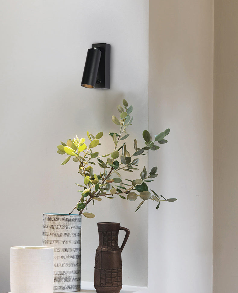 Lámpara de pared rectangular de aluminio de lectura de LED minimalista moderno con sombra acrílica