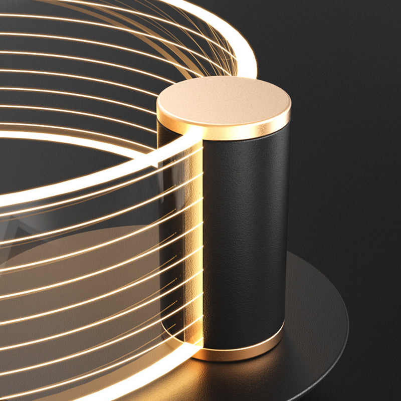 Shaded Sconce Light Fixture Minimalist Style Acrylic LED Bedroom Wall Light Fixture in Gold