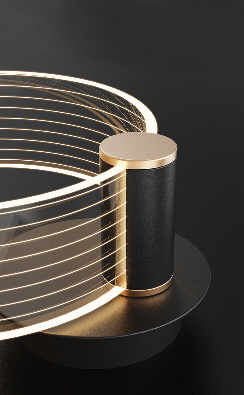 Shaded Sconce Light Fixture Minimalist Style Acrylic LED Bedroom Wall Light Fixture in Gold