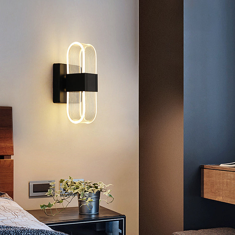 Ellipse Bedroom Wall Mount Light Fixture Metal LED Nordic Wall Mounted Light Fixture