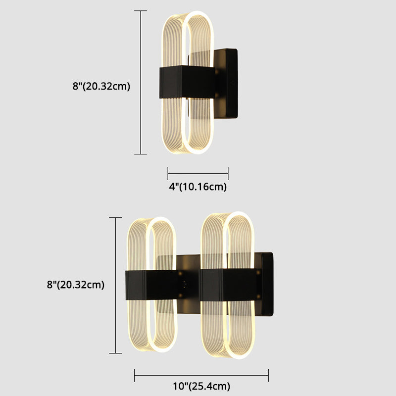 Ellipse Bedroom Wall Mount Light Fixture Metal LED Nordic Wall Mounted Light Fixture