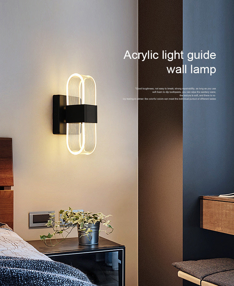 Ellipse Bedroom Wall Mount Light Fixture Metal LED Nordic Wall Mounted Light Fixture