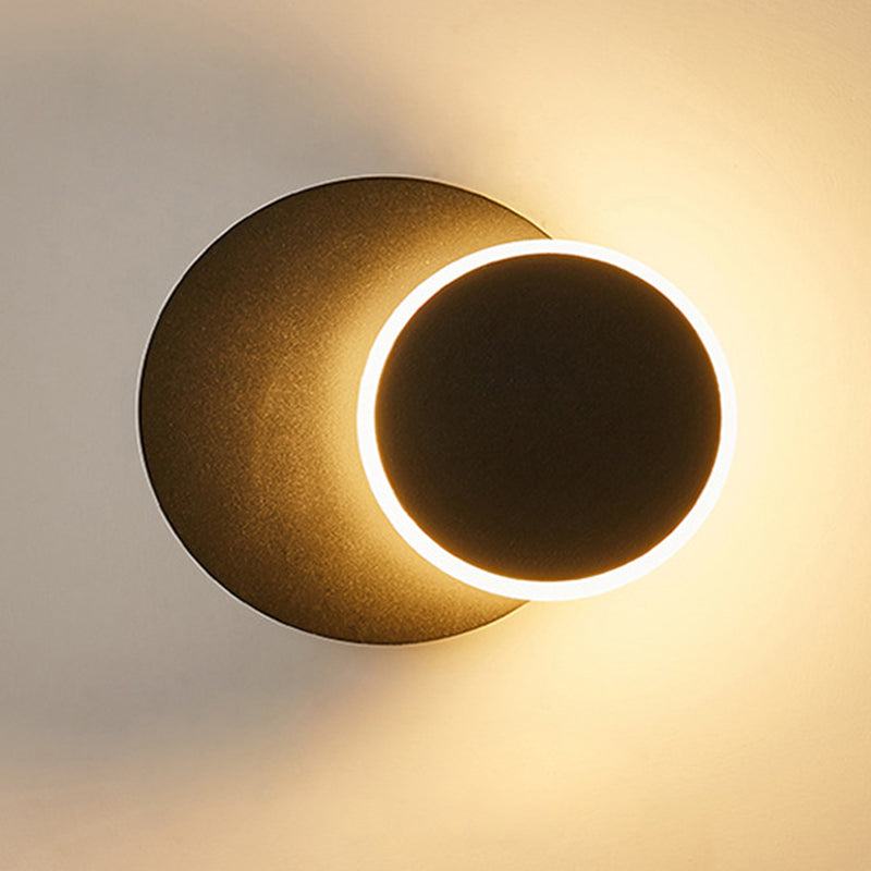 Circle Wall Light Sconce Minimalist Style LED Acrylic Wall Mounted Light Fixture