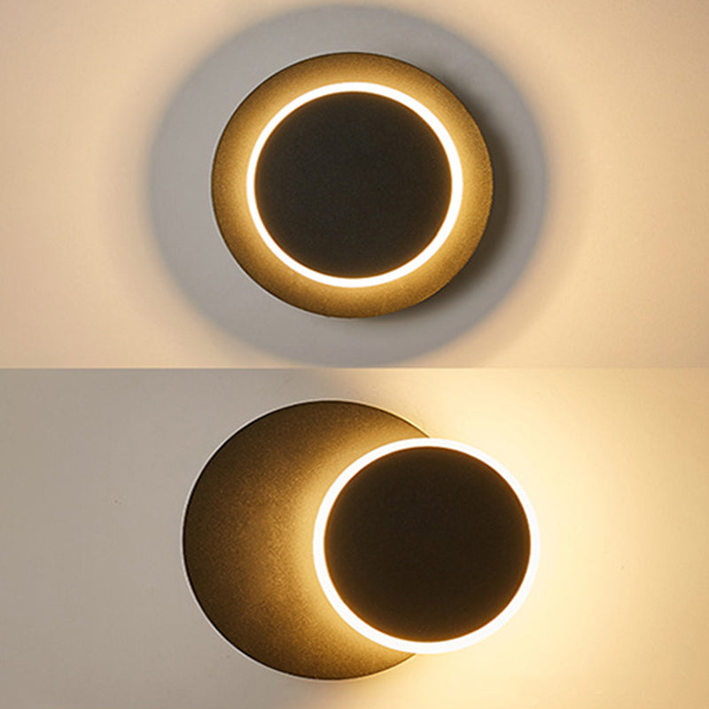 Circle Wall Light Sconce Minimalist Style LED Acrylic Wall Mounted Light Fixture