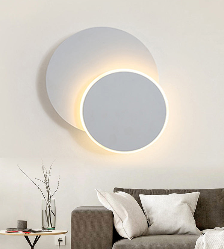 Circle Wall Light Sconce Minimalist Style LED Acrylic Wall Mounted Light Fixture