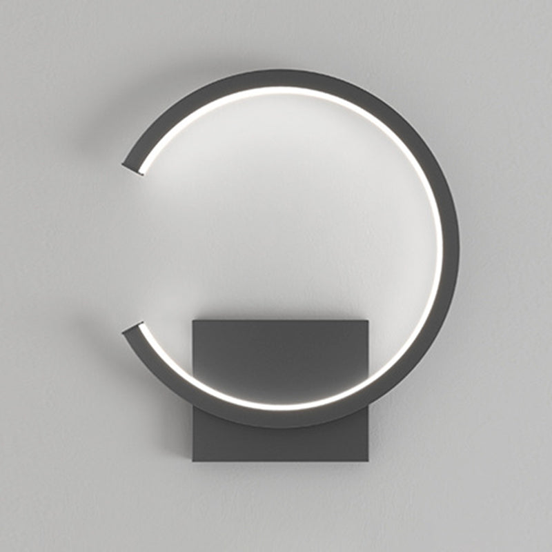 Apparecchiatura per illuminazione da parete nordica per parete da letto a led con tonalità acrilica a forma di C