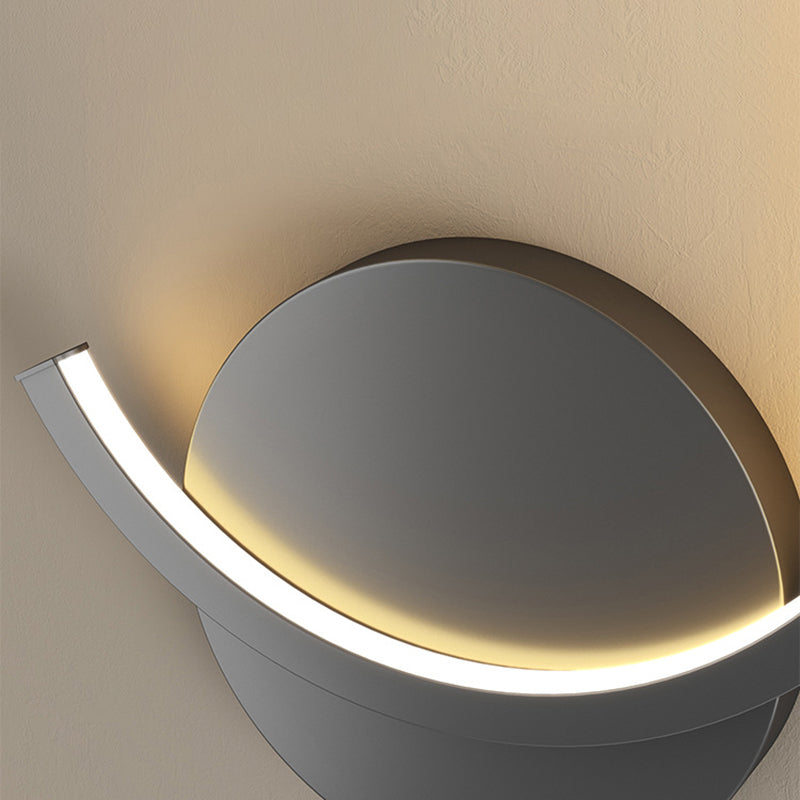 Apparecchiatura per illuminazione da parete nordica per parete da letto a led con tonalità acrilica a forma di C