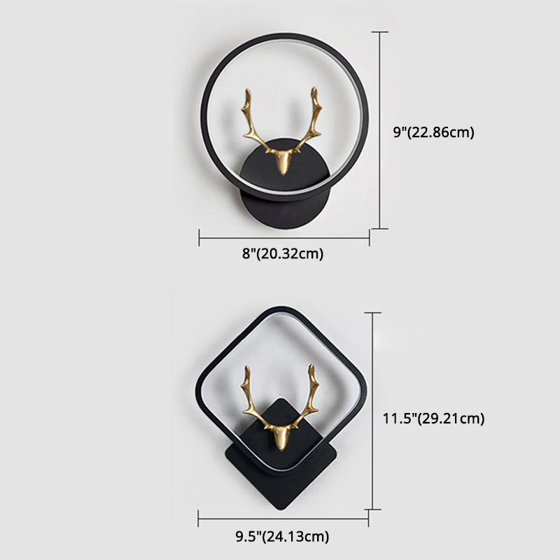 Metal Antler Sconce Light Fixture Simplicity Style LED Wall Mounted Light Fixture