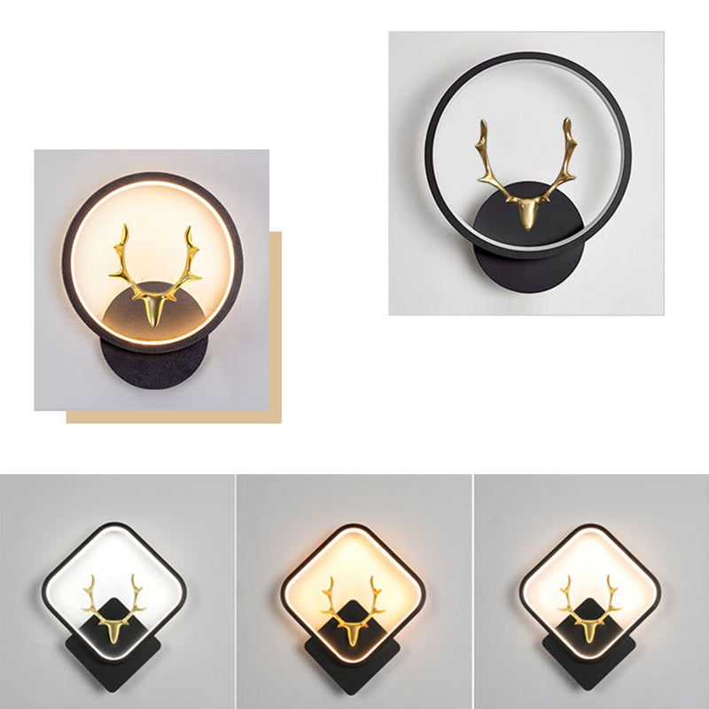 Metal Antler Sconce Light Fixture Simplicity Style LED Wall Mounted Light Fixture
