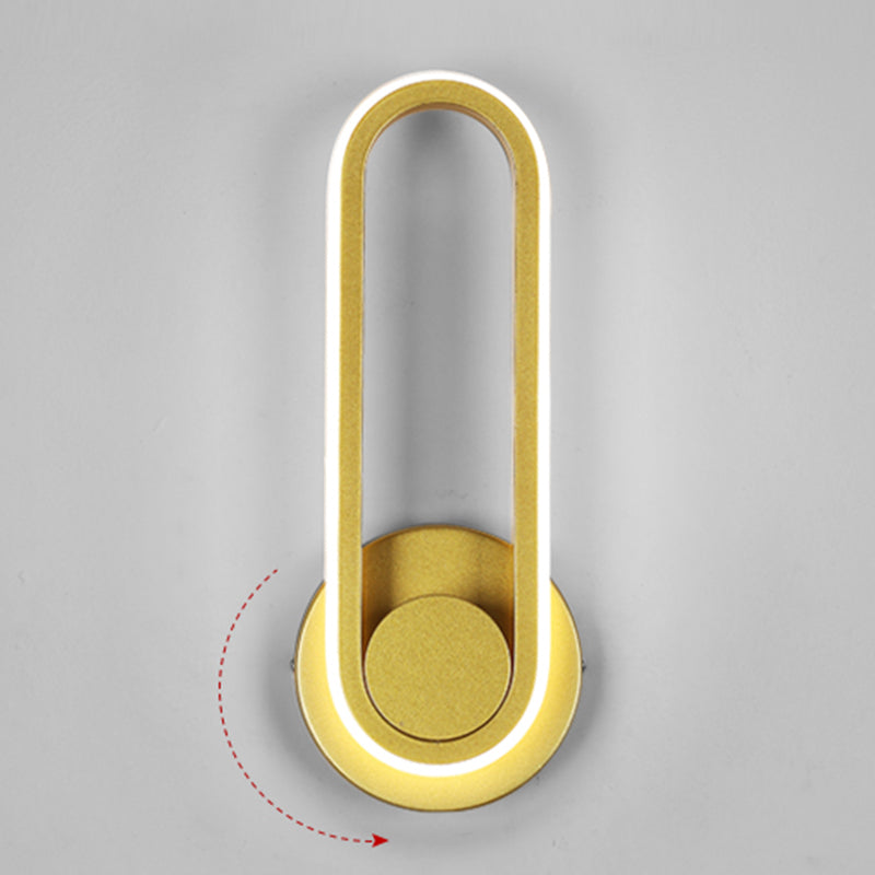 Silica Gel LED Rotable Pared Spliqu en estilo creativo moderno de hierro forjado Luz de pared oblonga para espacios interiores