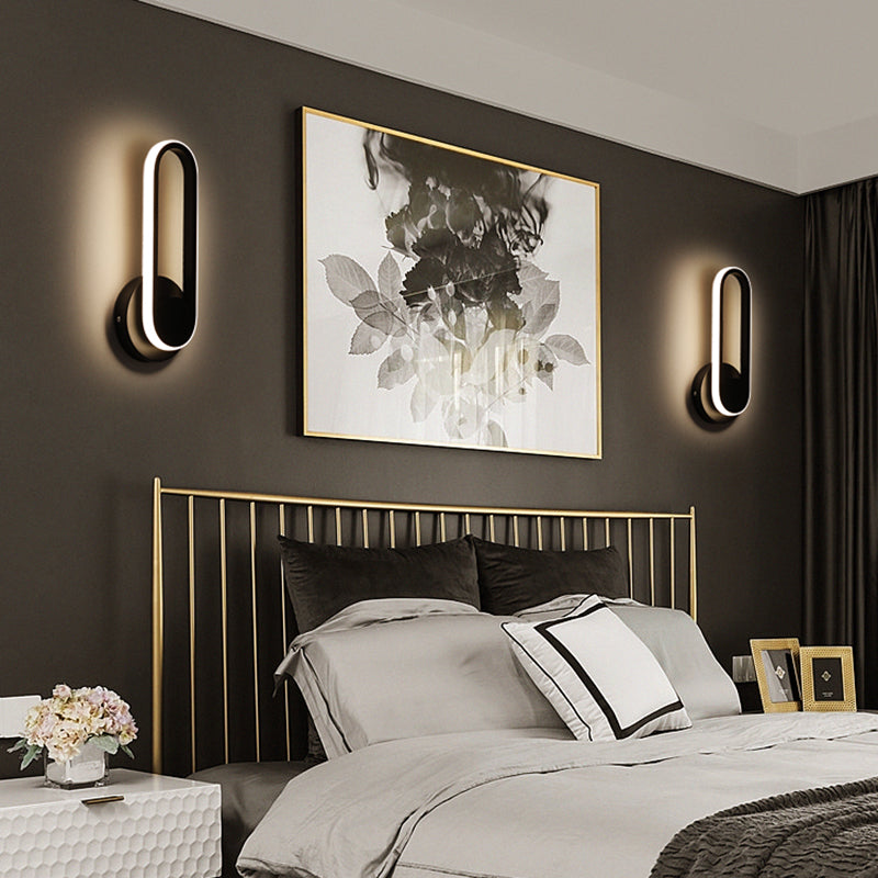 Silica Gel LED Rotable Pared Spliqu en estilo creativo moderno de hierro forjado Luz de pared oblonga para espacios interiores