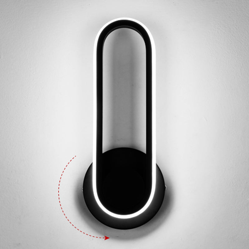 Silica Gel LED Rotable Pared Spliqu en estilo creativo moderno de hierro forjado Luz de pared oblonga para espacios interiores