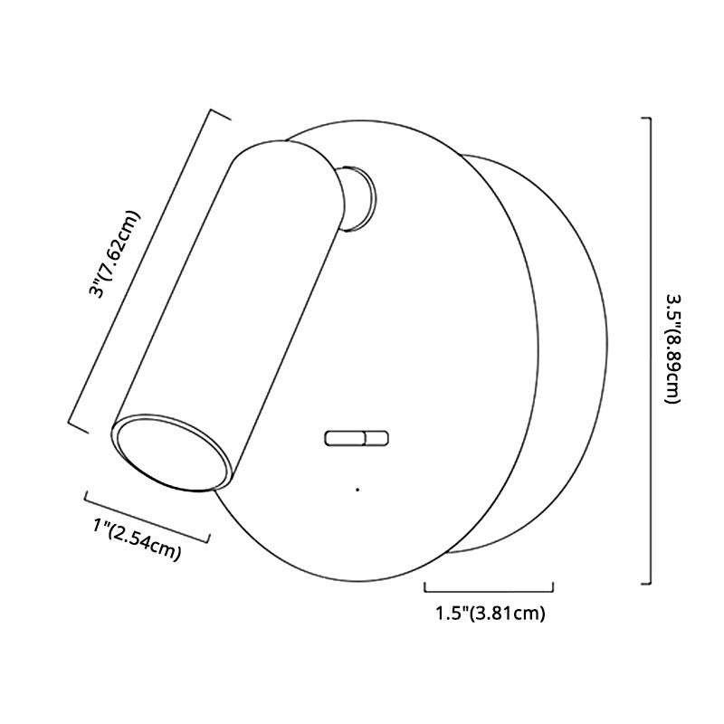 White Circular LED Wall Light in Modern Concise Style Aluminium Reading Wall Sconce for Bedroom