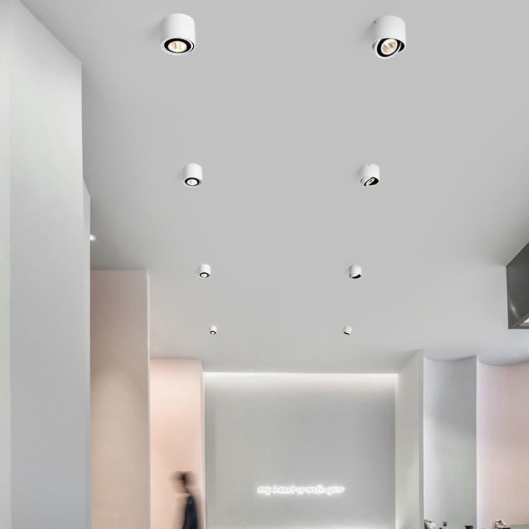 Cylinder 1-Light LED Flush Light New Modern Aluminum Flush Mount Ceiling Light Fixtures