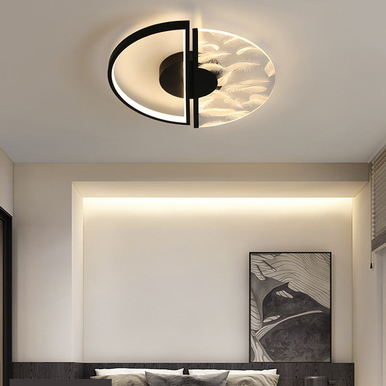 Round Flush Light Fixtures Eenvoud Acryl Plafond Light Fixtures voor Slaapkamer