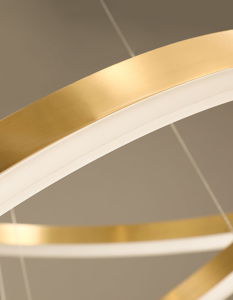 Nuevos accesorios de lámparas de lámpara de araña de oro modernas Luce de colgantes acrílico para sala de estar